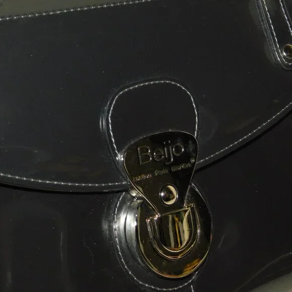 Beijo London Paris New York Handbag Charcoal Gray Purse - Picture 7 of 15